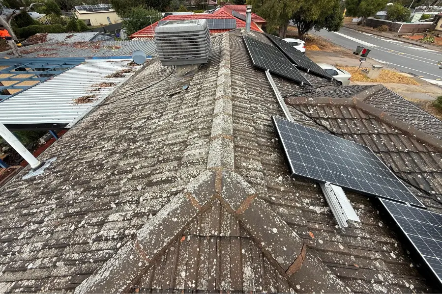 Before roof restoration Before roof restoration